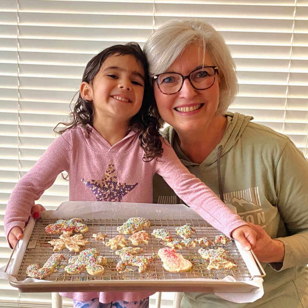 baking cookies with nana