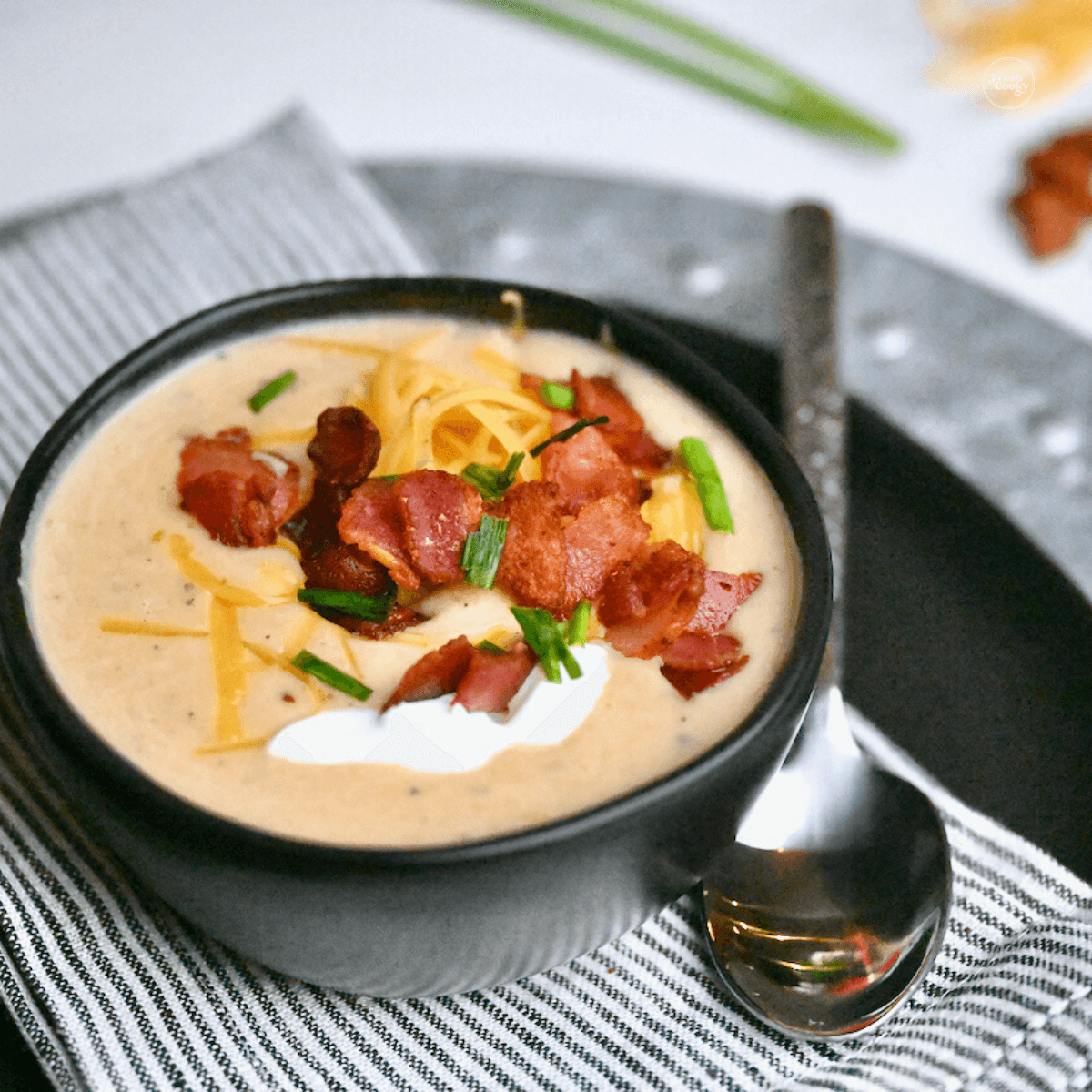 Potato Soup in a bowl