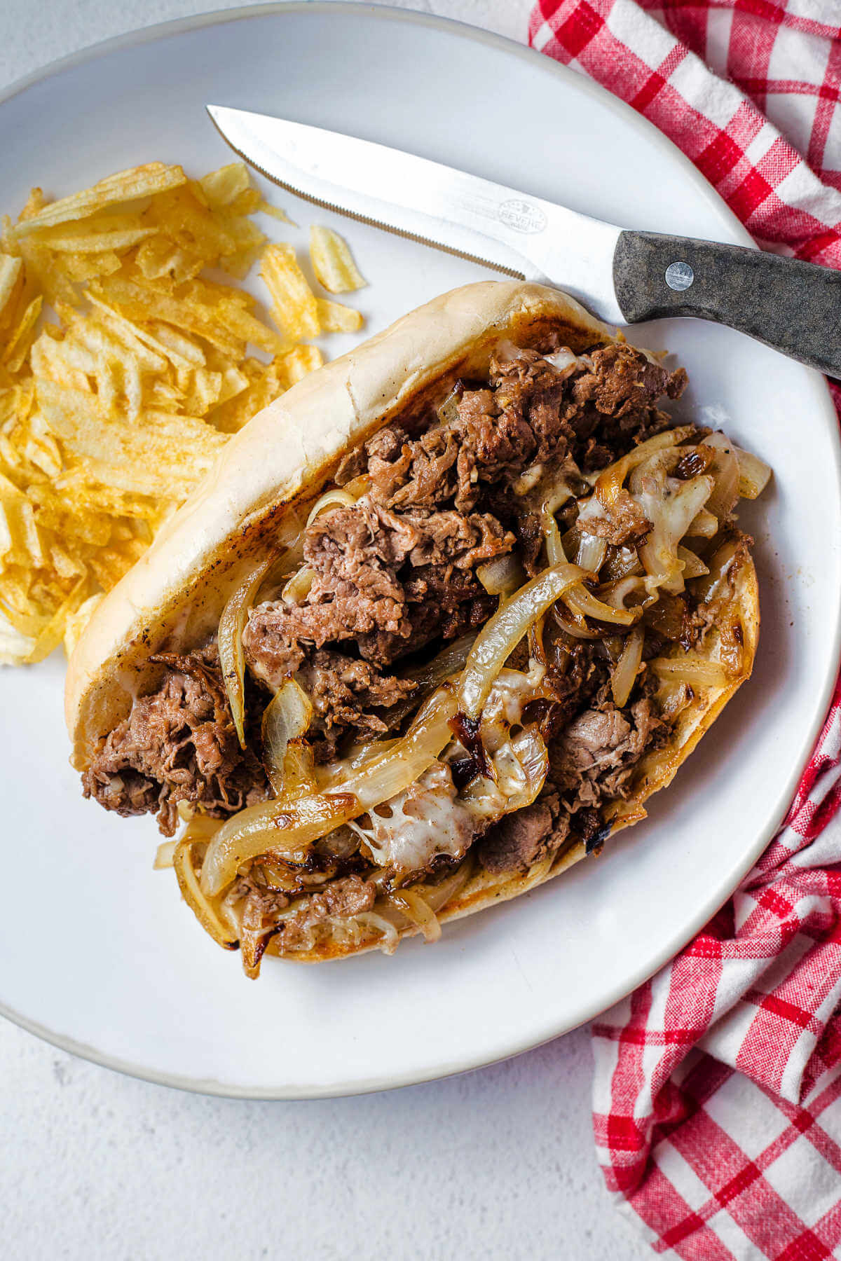 Easy Blackstone Philly Cheesesteak Sandwich - Ole Blue Dog