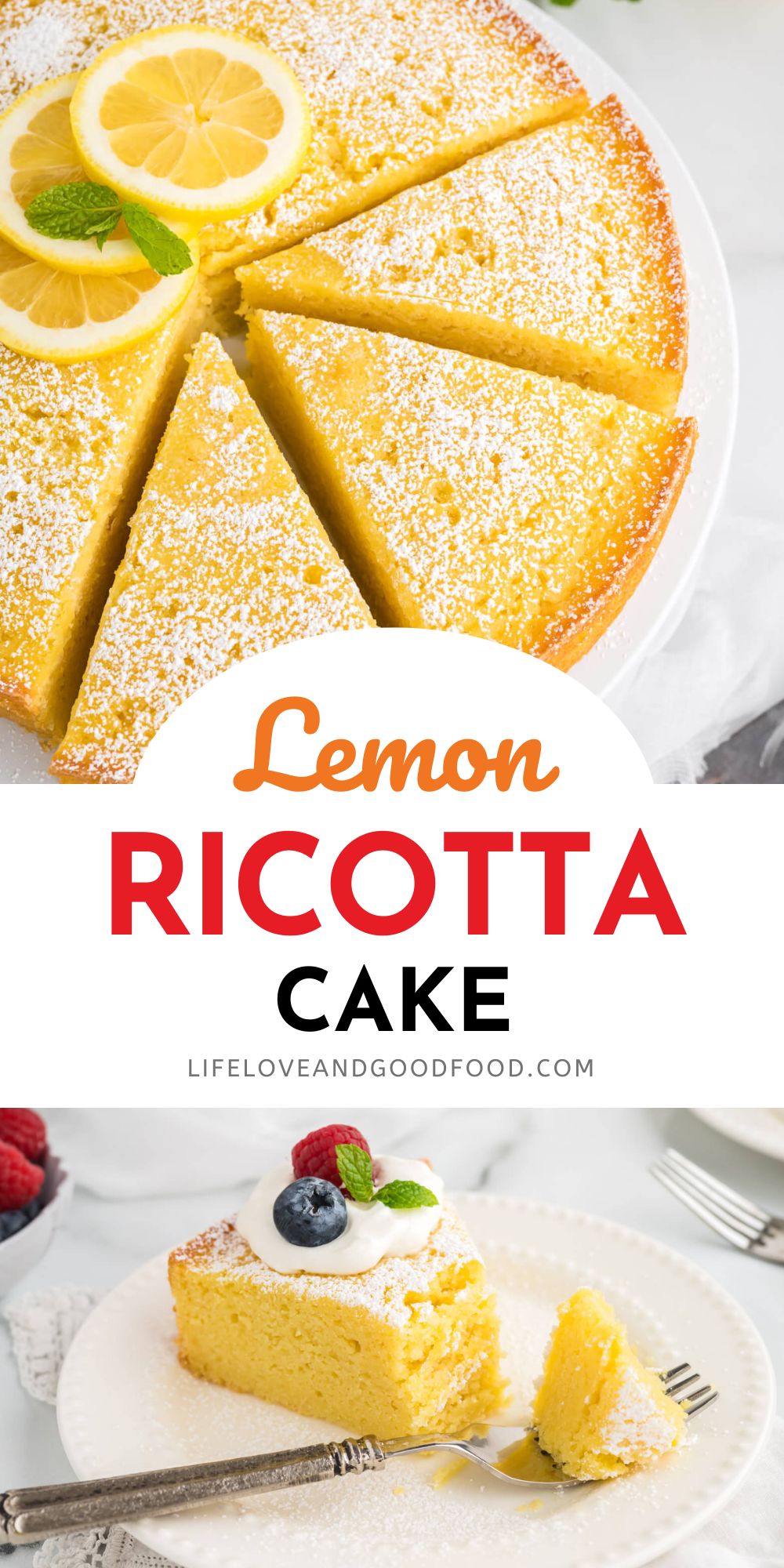 Easy Lemon Ricotta Cake (Classic Italian Recipe) - Life, Love, and Good ...