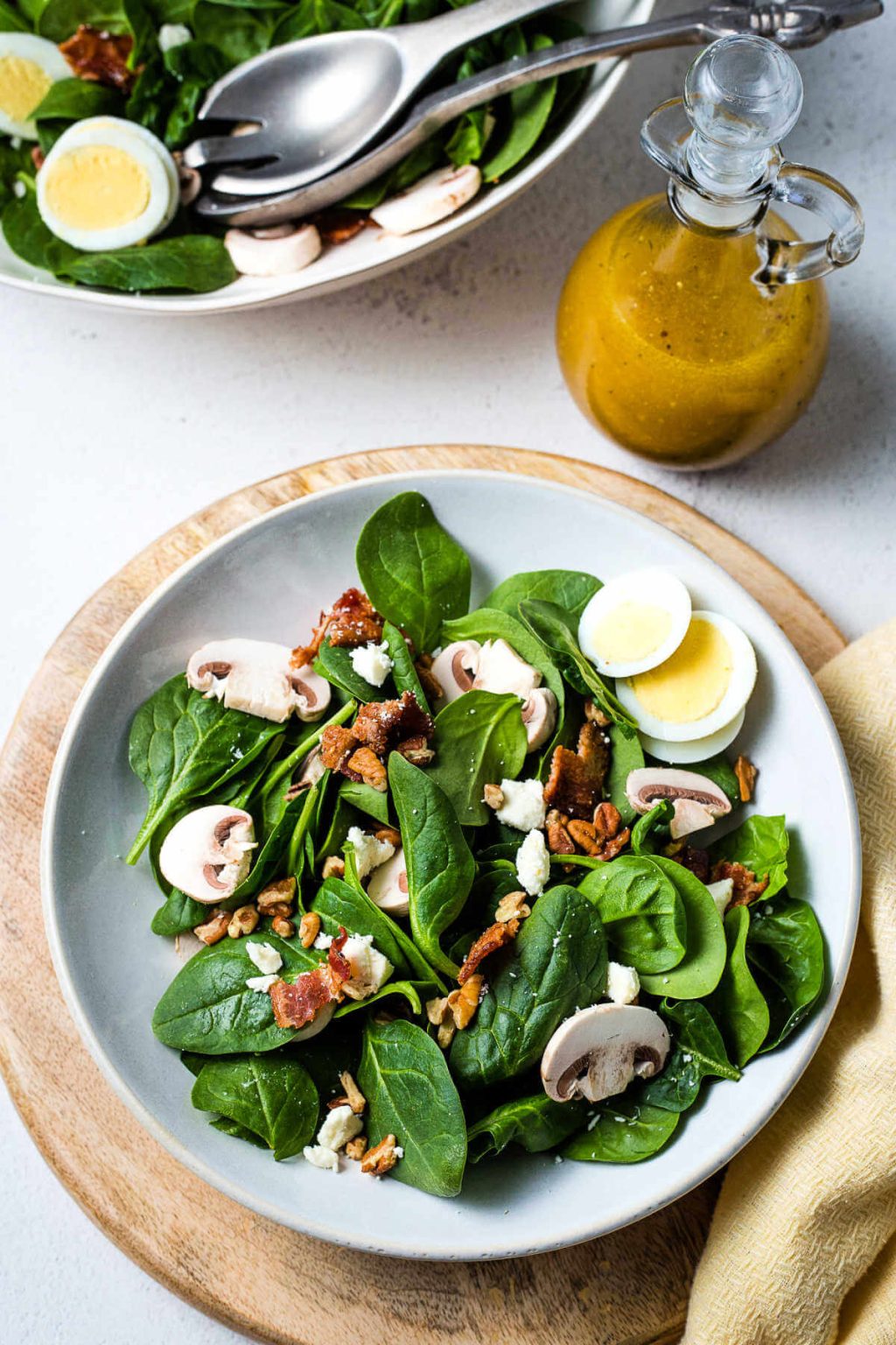 Simple Spinach Salad Dressing with Dijon Mustard - Life, Love, and Good ...
