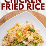 Chicken Fried Rice with chopsticksa