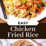 Chicken Fried Rice with chopped sticks