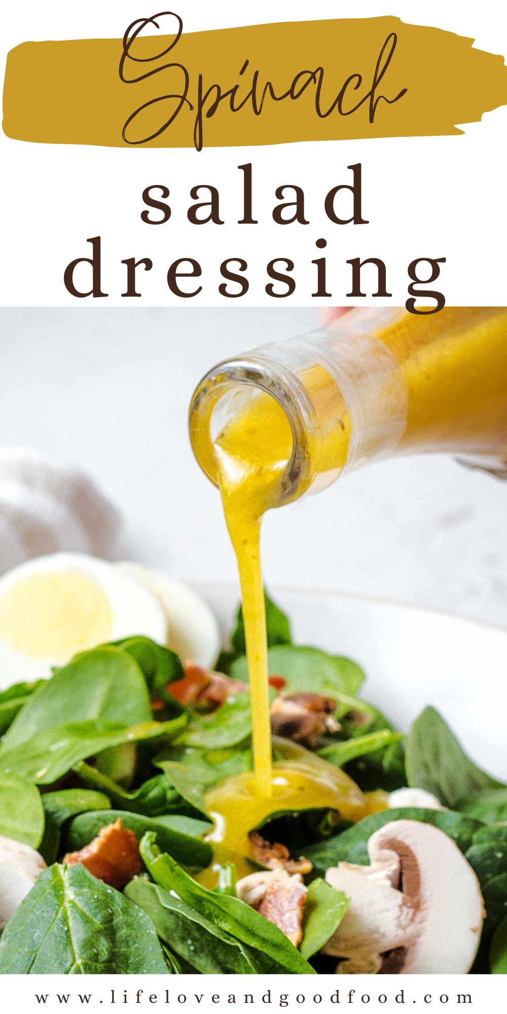 Simple Spinach Salad Dressing With Dijon Mustard Life Love And Good Food 0972