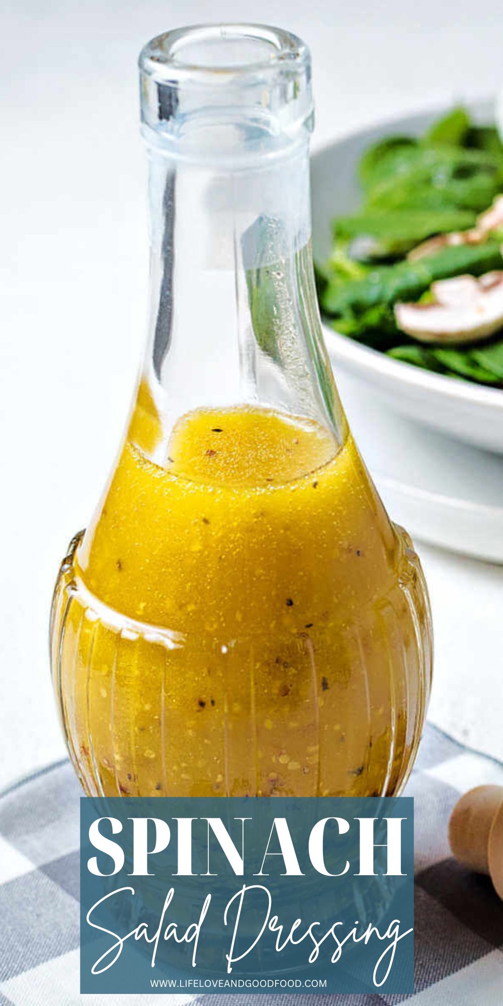 Simple Spinach Salad Dressing With Dijon Mustard Life Love And Good   Spinach Salad Dressing Pin 3 