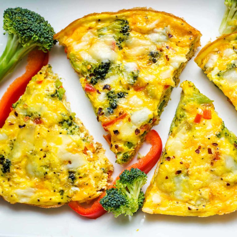 Healthy Vegetable Frittata (Low-Calorie and Quick)