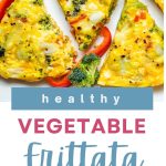 wedges of Healthy Vegetable Frittata on a plate.