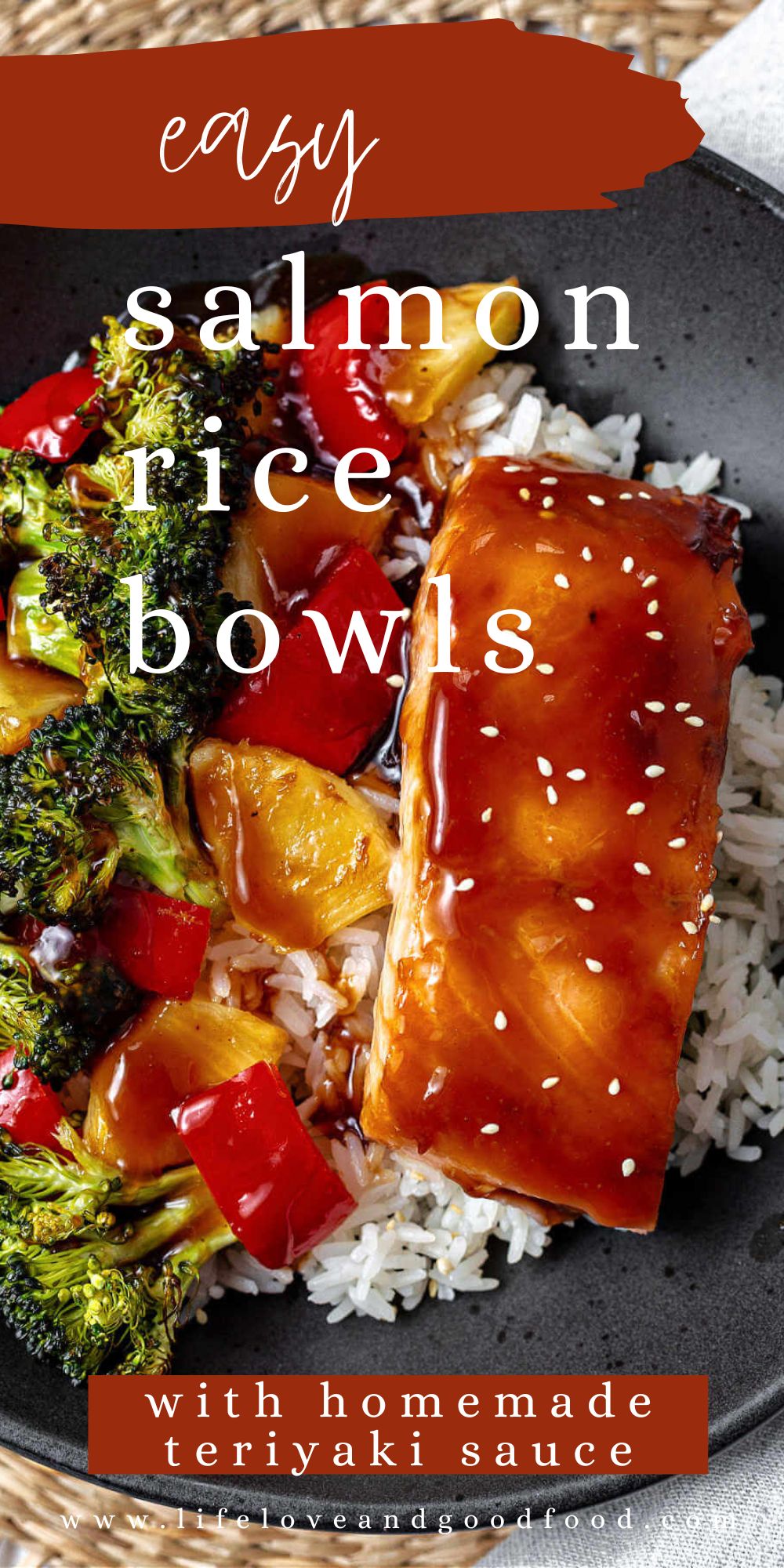 Salmon and Rice Bowl with Homemade Teriyaki Sauce Life, Love, and
