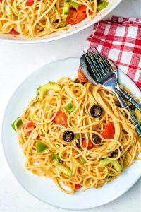 Zesty Spaghetti Pasta Salad with McCormick Salad Supreme - Life, Love ...