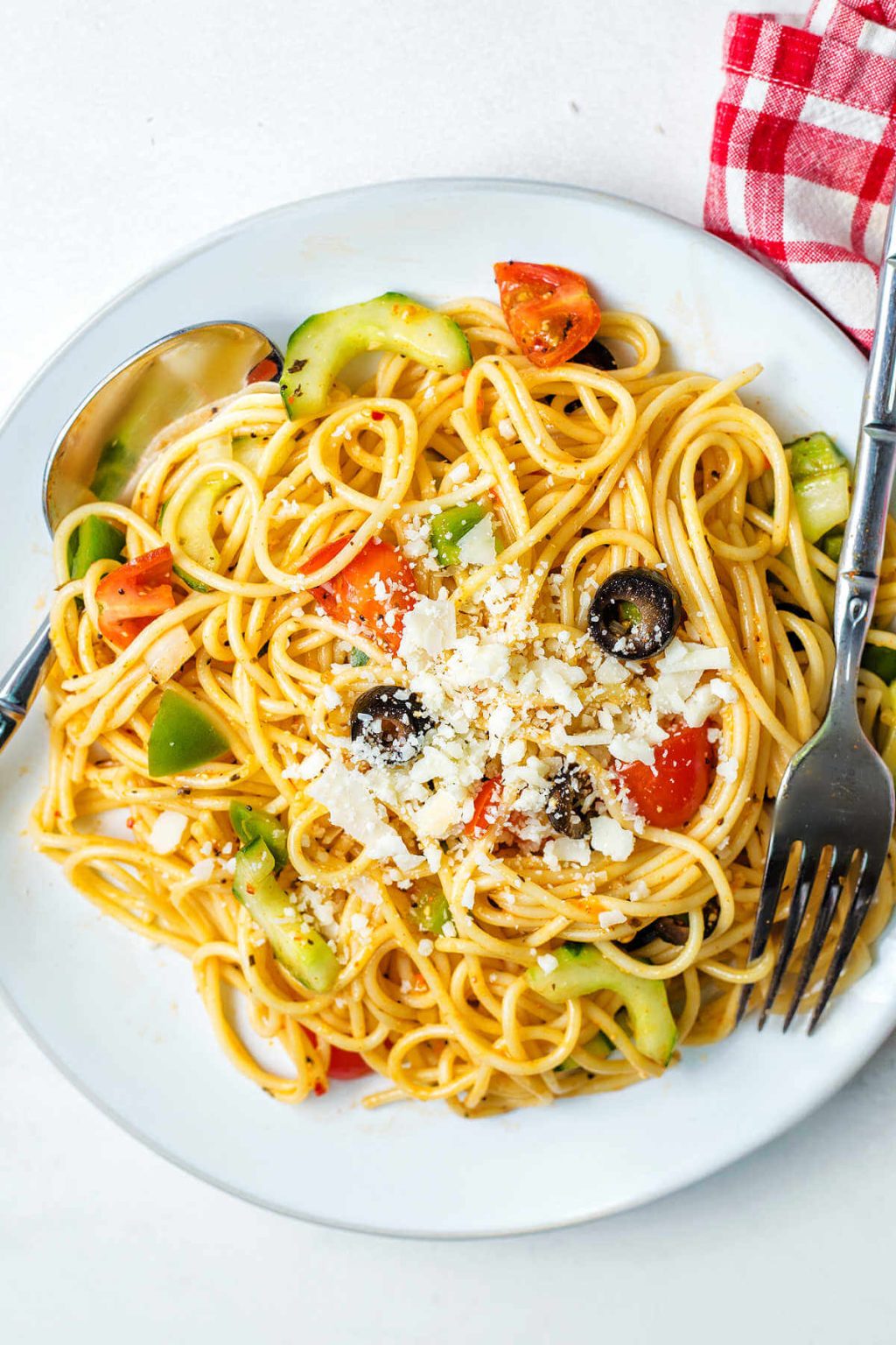 Zesty Spaghetti Pasta Salad with McCormick Salad Supreme Life, Love