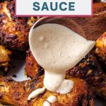 Alabama White BBQ Sauce drizzled over chicken.