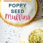 Easy Lemon Poppy Seed Muffins on a table with fresh lemons.