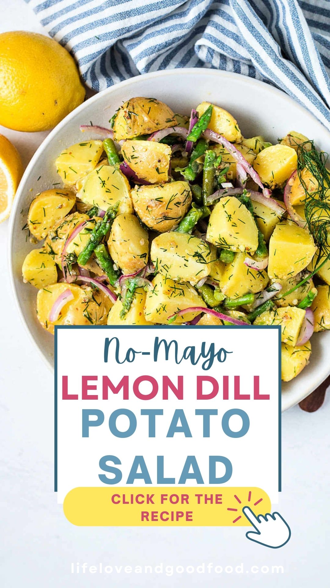 No Mayo Lemon Dill Potato Salad with Asparagus - Life, Love, and Good Food