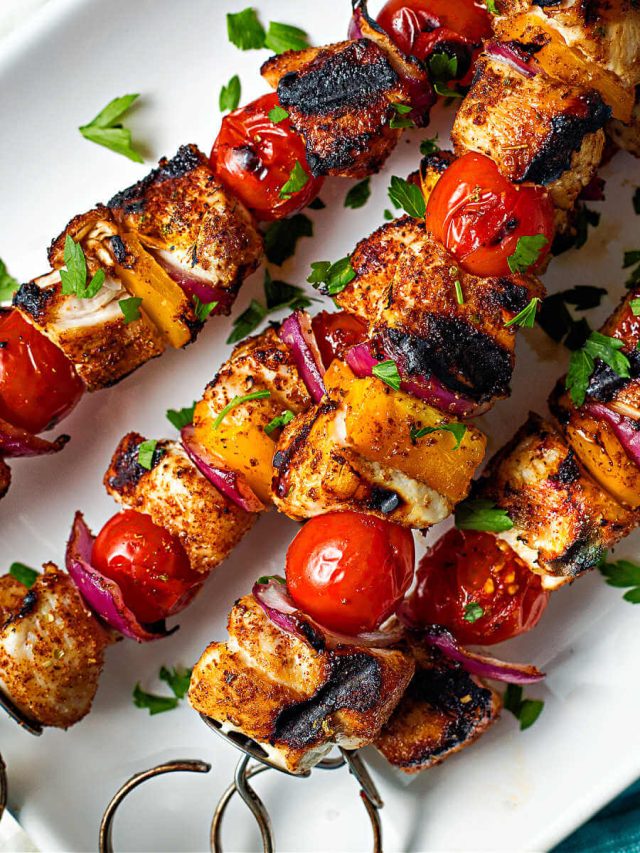 Smoky BBQ Grilled Chicken Kabobs Story