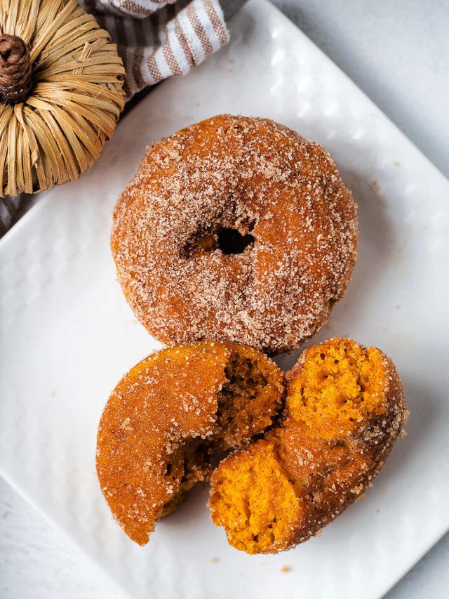 Easy Baked Pumpkin Donuts with Cinnamon Sugar Story