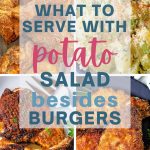 what to serve with potato salad pin image with text.