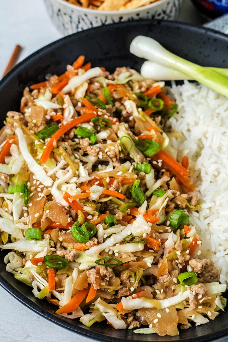 Egg Roll in a Bowl with Coleslaw Mix (Instant Pot) - Life, Love, and ...