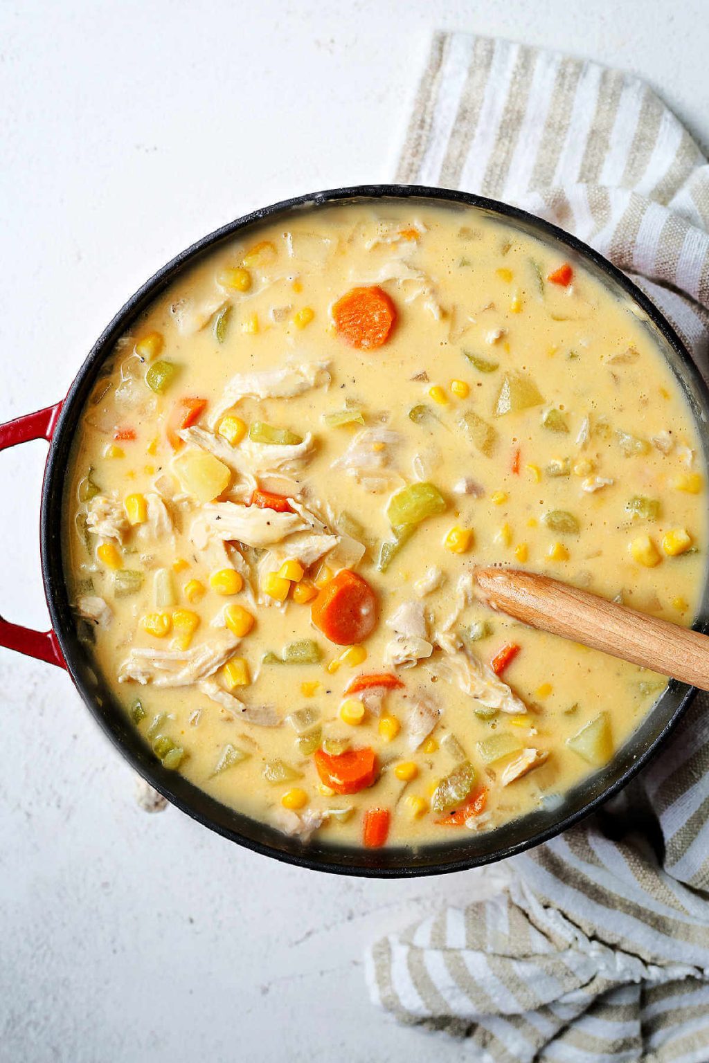 Creamy Chicken Pot Pie Soup with Pie Crust Crackers - Life, Love, and ...