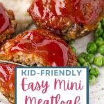 Meatloaf Mini Muffins on a dinner plate.