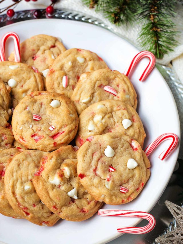 White Chocolate Chip Peppermint Candy Cookies Story