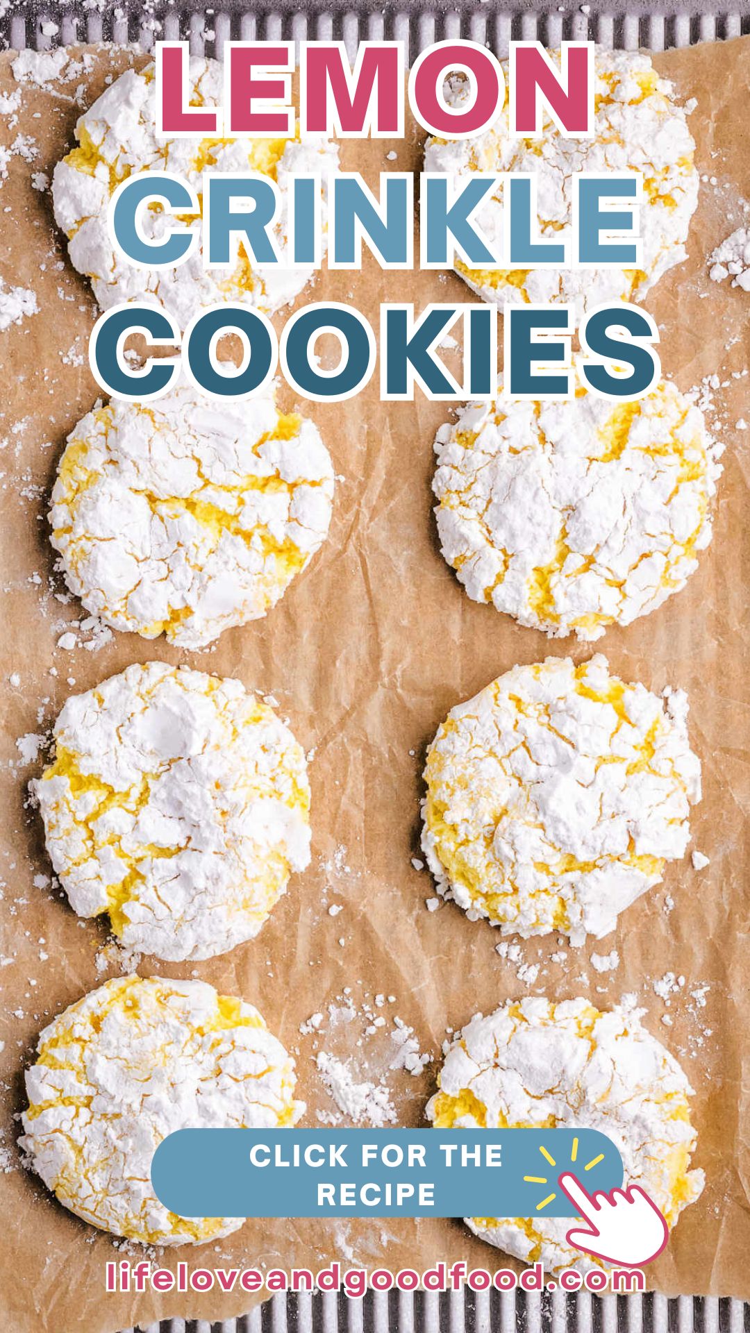 Easy 3 Ingredient Lemon Crinkle Cookies Recipe Life Love And Good Food 0444