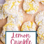 Lemon Crinkle Cookies on parchment paper.
