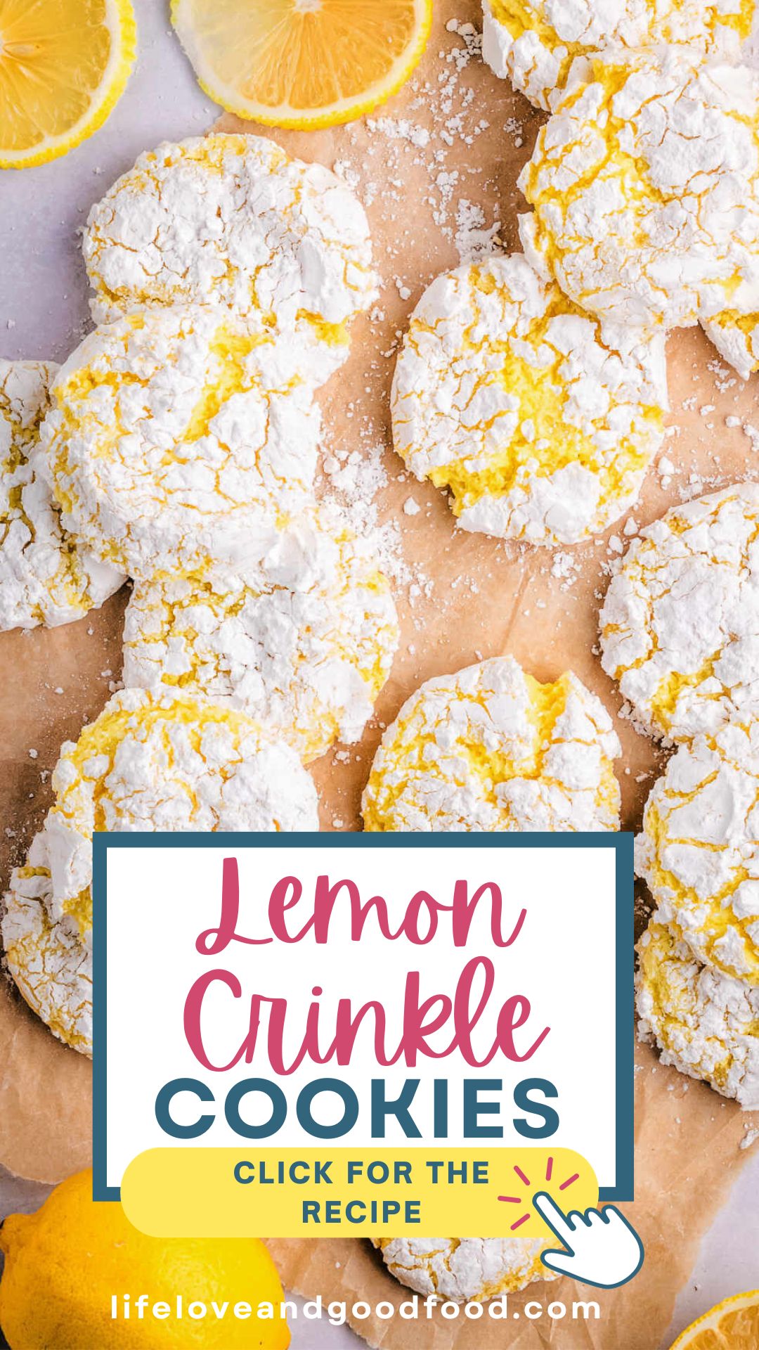 Easy 3 Ingredient Lemon Crinkle Cookies Recipe Life Love And Good Food 4010