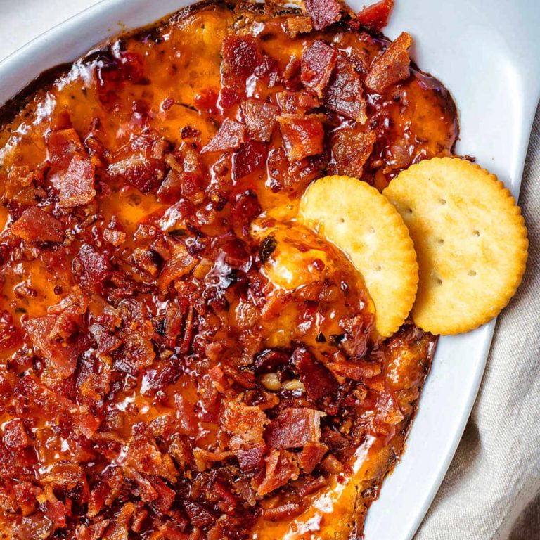 Hot Pepper Jelly Cream Cheese Dip with Bacon