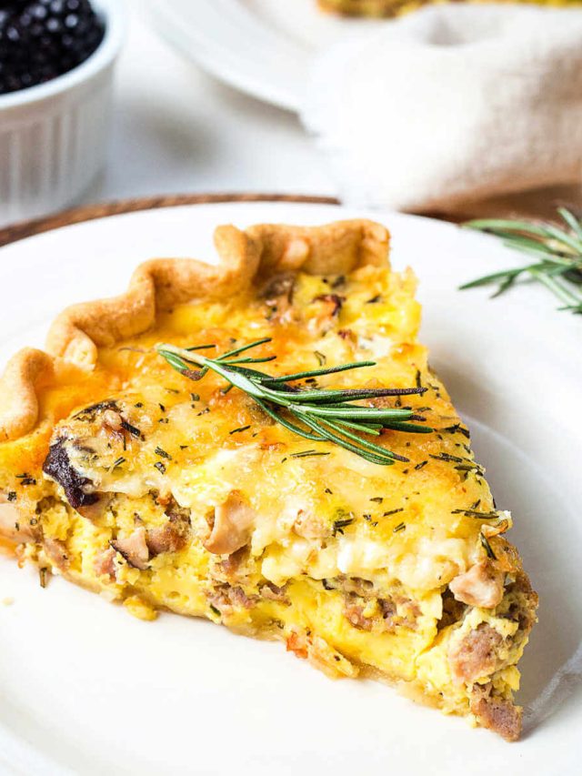 Sausage, Mushroom, and Cheese Breakfast Quiche Story