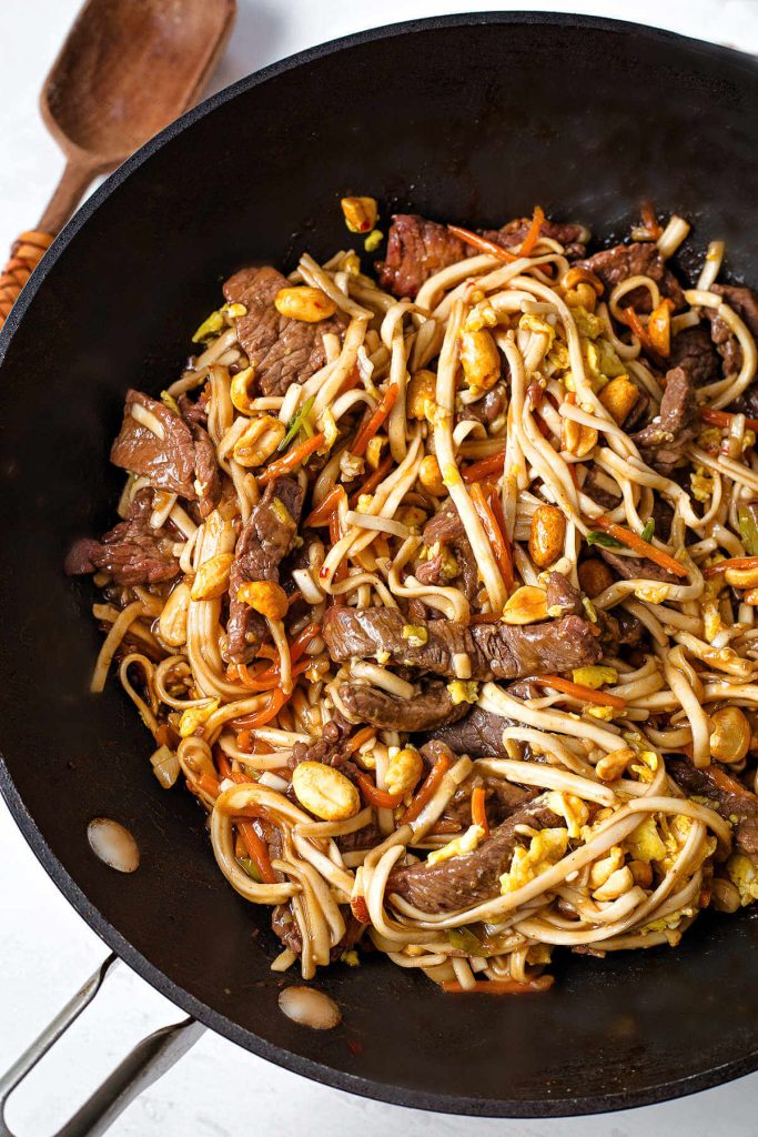 Easy Beef Pad Thai Noodles with Crunchy Peanuts - Life, Love, and Good Food
