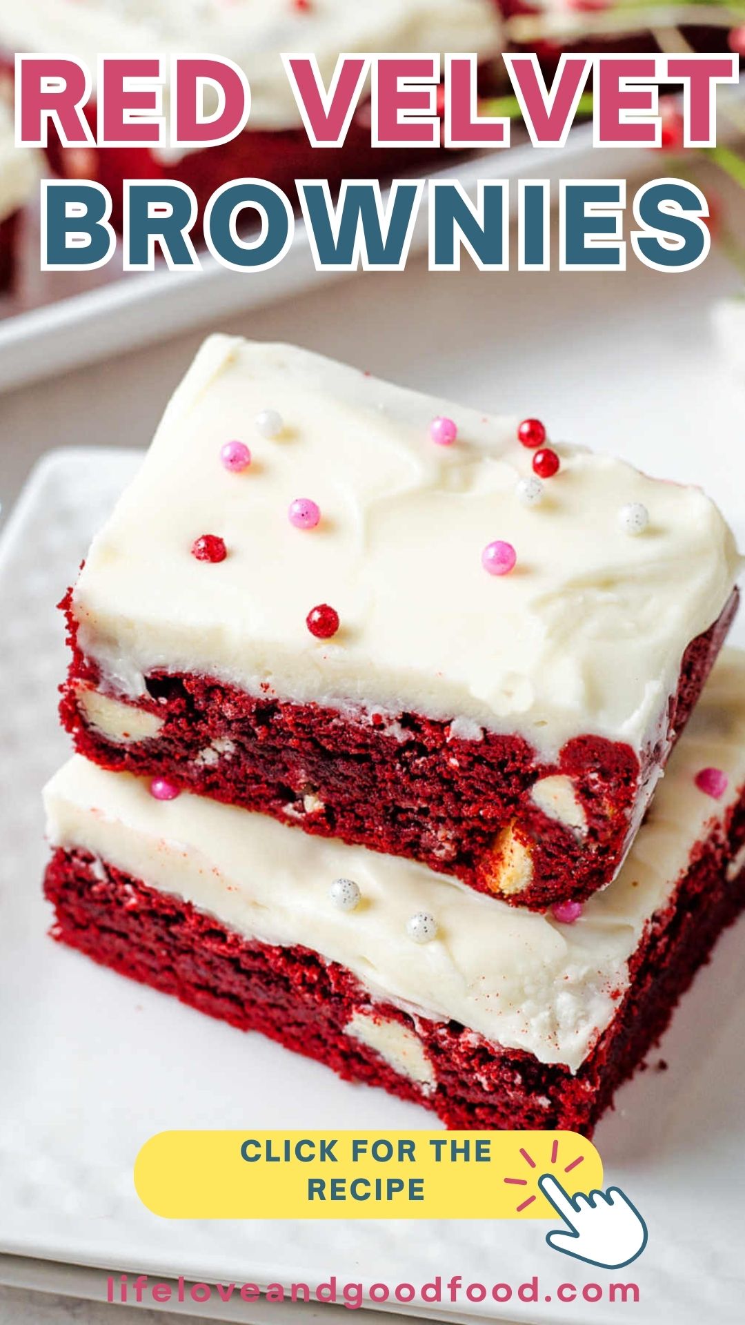 Red Velvet Cake Mix Brownies with Cream Cheese Frosting - Life, Love ...