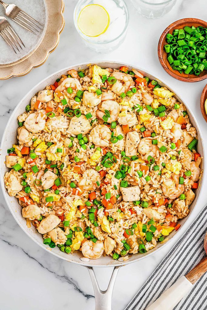 Shrimp and Chicken Fried Rice (Better Than Takeout!) - Life, Love, and ...