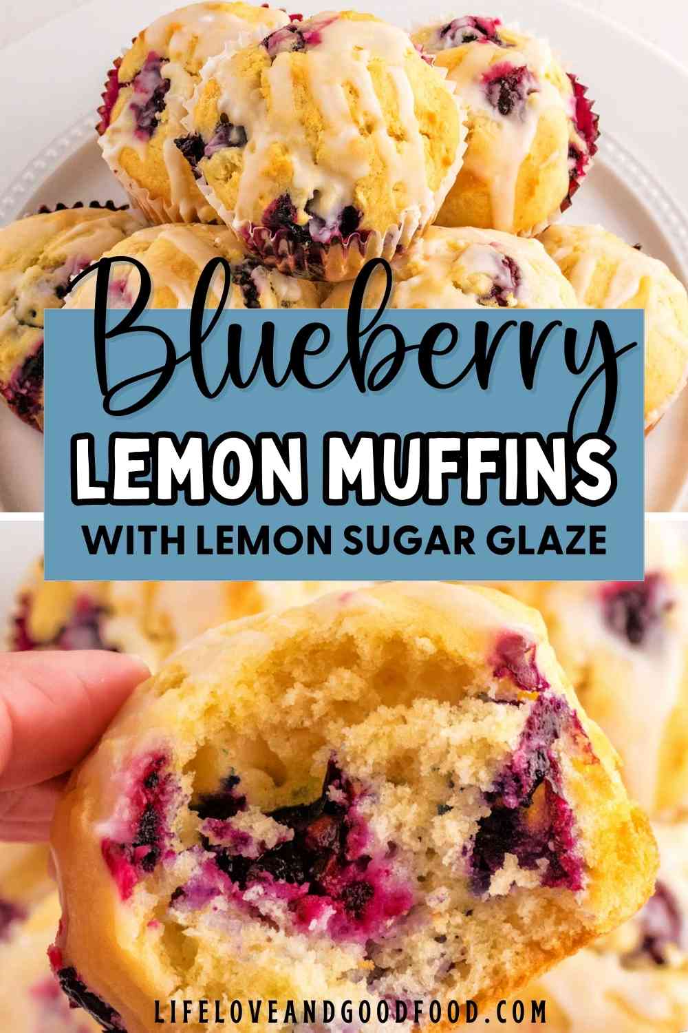 Glazed Lemon Blueberry Muffins Recipe - Life, Love, and Good Food