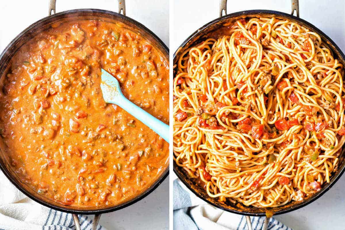 Baked Mexican Spaghetti (Easy Taco Spaghetti) - Life, Love, and Good Food