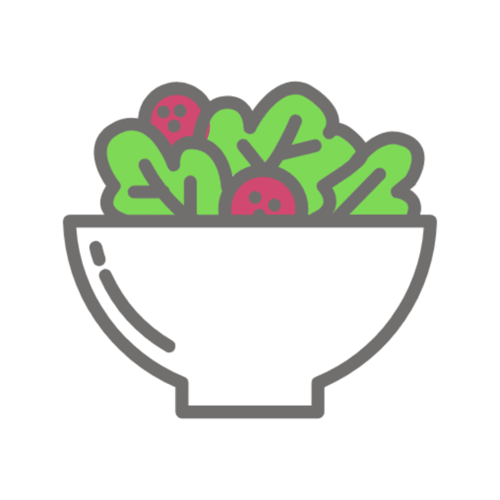 Illustration of a bowl of salad.