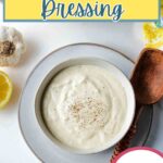 Caesar Salad Dressing in a bowl on a table.