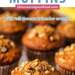Banana Nut Muffins cooling on a wire rack.