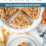 Slices of sweet potato pie on a plate and in a dish.