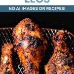 Air Fryer Chicken Legs in an air fryer basket.