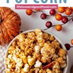 Caramel Corn Popcorn in a bowl.