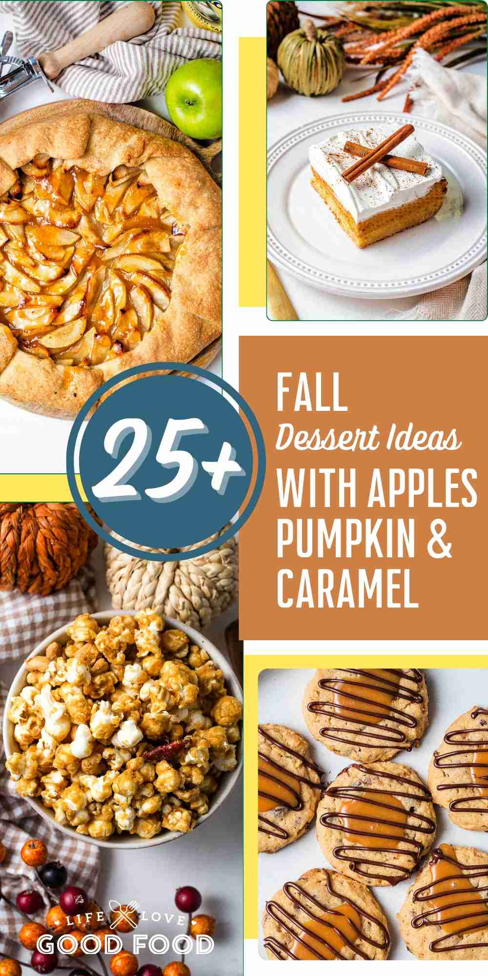 Collage of desserts for the Fall season.