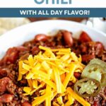 Ground Beef Chili in a bowl.
