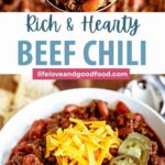 Ground Beef Chili in a bowl.