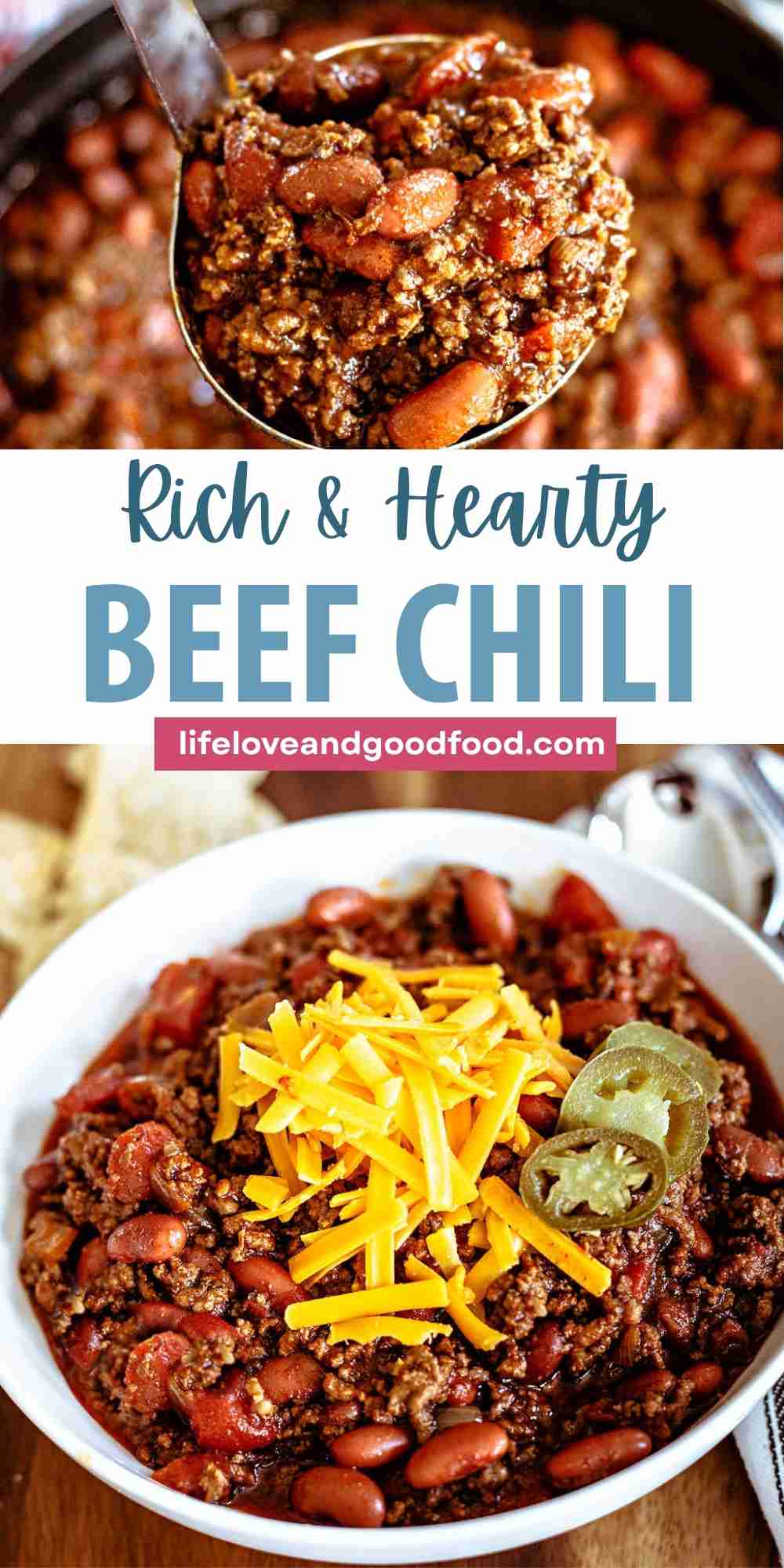 Ground Beef Chili in a bowl.
