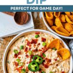 Slow Cooker Jalapeno Popper Dip in a serving bowl.