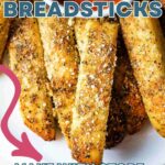 Garlic Breadsticks on a plate.