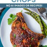 Air Fryer Fried Pork Chops on a plate.