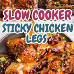 Slow Cooker Chicken Legs on a plate.