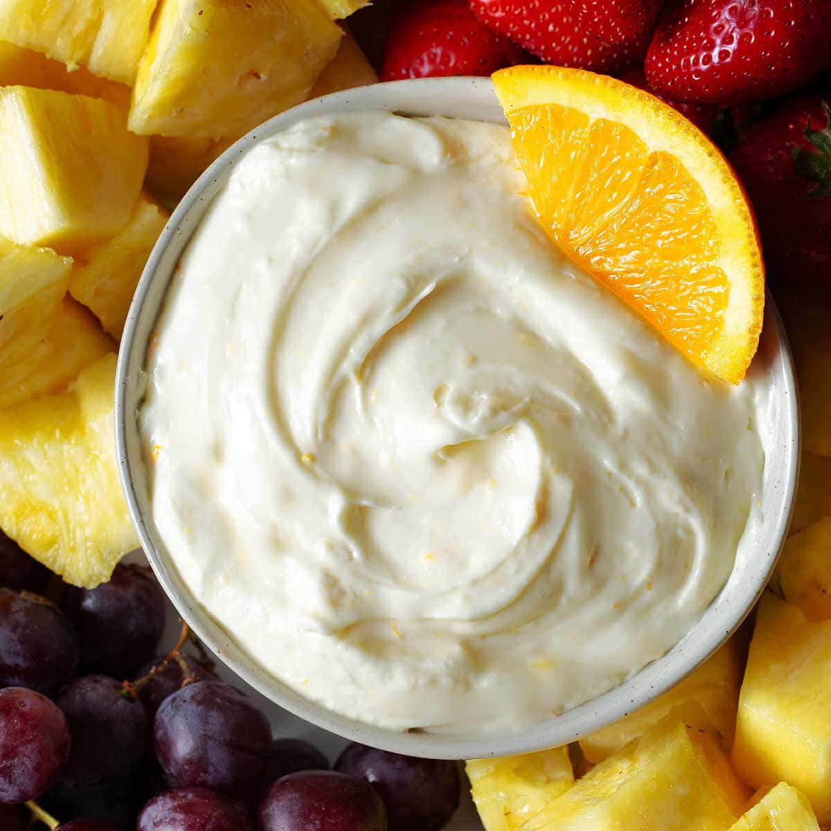 Easy Fruit Dip with Cream Cheese and Marshmallow Fluff